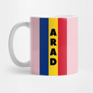 Arad City in Romanian Flag Vertical Mug